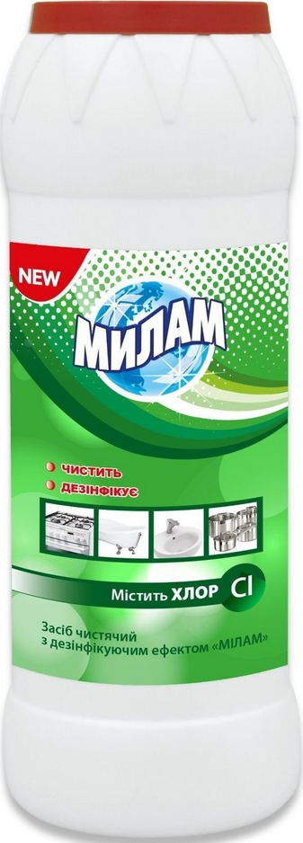 МИЛАМ Порошок чистячий з дезінфікуючим ефектом "Chemical" (містить хлор) 450г